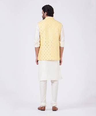 Yellow Kurta-Jacket Set 2