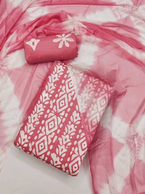 Slub cotton unstitched dress material suit for women 2