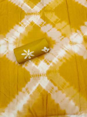 Slub cotton unstitched dress material suit for women 4