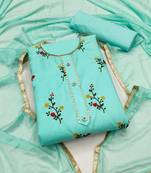 Elegance redefined in embroidered dress material suit