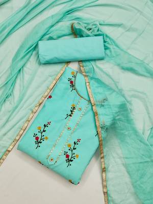 Elegance redefined in embroidered dress material suit 2
