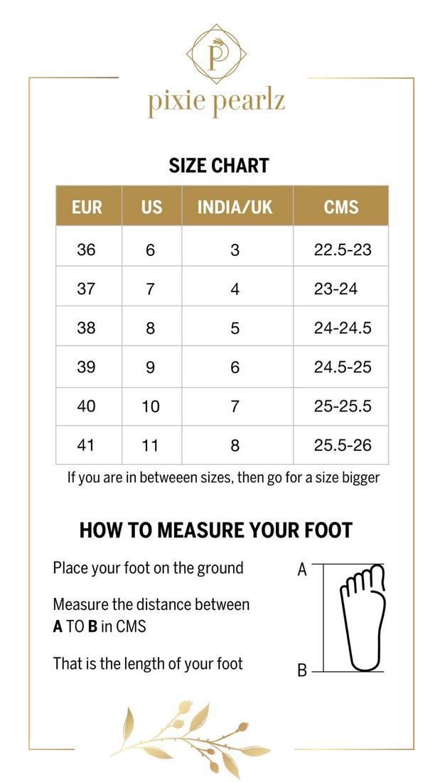 BIBA: Hand embroidery Punjai Jutti - Rose Gold - Kundan and sequins work on silk base