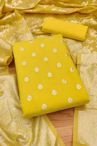 Elegance cotton jacquard salwar suit dress material collection