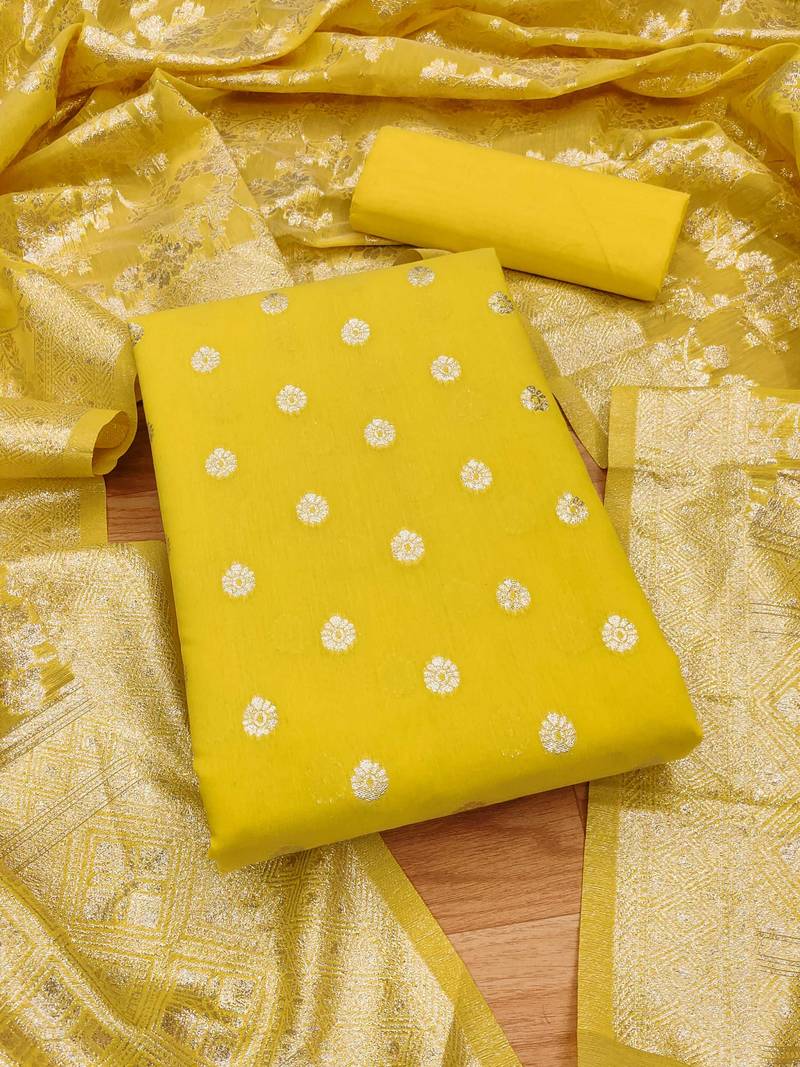 Elegance cotton jacquard salwar suit dress material collection