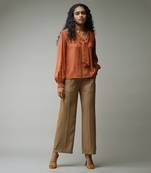 Brown Knotted Shirt