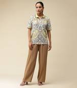 Yellow Printed Polo T-Shirt