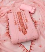 Graceful georgette top with santoon bottom salwar suit dress material