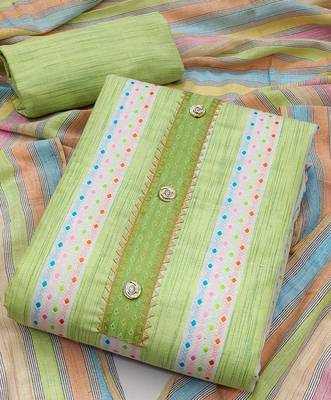 Handloom cotton elegance unstitched salwar suit dress material 2