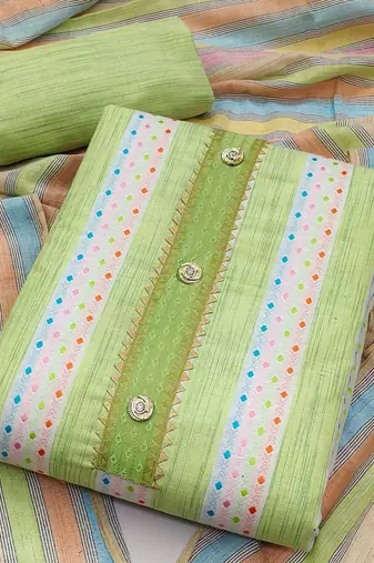 Handloom cotton elegance unstitched salwar suit dress material