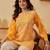 Handmade Yellow Georgette Lucknowi Chikankari Indian Women Straight Short Kurti