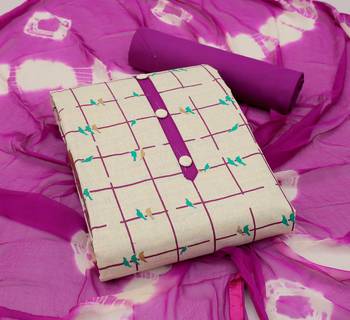 Elegant jacquard delight cotton salwar suit dress material 1