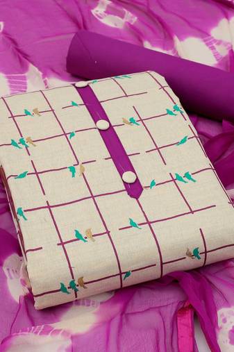 Elegant jacquard delight cotton salwar suit dress material