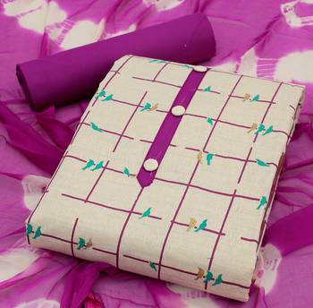 Elegant jacquard delight cotton salwar suit dress material 2