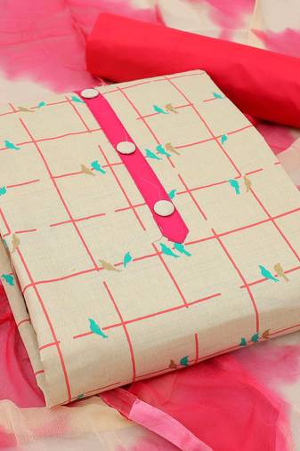 Elegant jacquard delight cotton salwar suit dress material