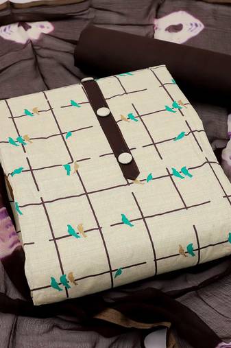 Elegant jacquard delight cotton salwar suit dress material