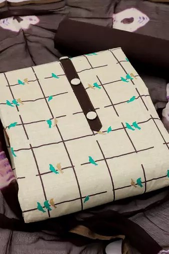 Elegant jacquard delight cotton salwar suit dress material