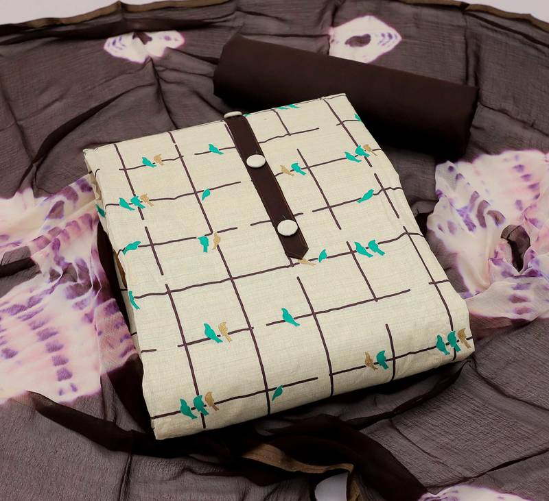 Elegant jacquard delight cotton salwar suit dress material