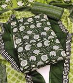 Women's slub cotton printed unstitched dress material