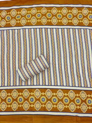Women's slub cotton printed unstitched dress material 4