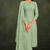 Pastel green color soft organza embroidered semi stitched salwar kameez