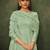 Pastel green color soft organza embroidered semi stitched salwar kameez