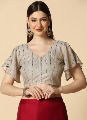 Maroon Supper Soft Burfi Silk With Important Lycra Blouse 6