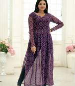 Ethnic Traditional Bandhani Style Wine Colour Festive Kurti