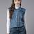 Aarika womens blue colour solid denim jacket