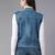 Aarika womens blue colour solid denim jacket