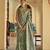 Kimisha women's sage green silk saree with unstitched blouse piece