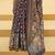 Kimisha women's navy blue silk woven saree with unstitched blouse piece