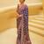 Kimisha women's eggplant silk woven saree with unstitched blouse piece