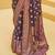 Kimisha women's eggplant silk woven saree with unstitched blouse piece