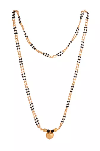 Gold agate mangalsutra medium length 30" one gram gold