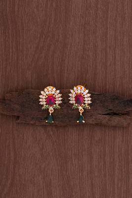  ruby emerald earrings studs 3