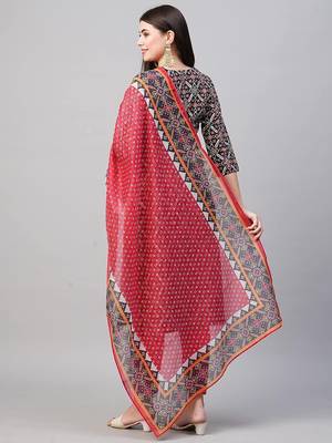 Women's Rayon Self Design Woven Printed Festive & Ethnic Wear A-Line Kurti, Bottomwear & Dupatta Set 5