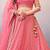 EILARA WOMEN'S ELEGANT PINK SEQUINS BUTTERFIY NET LEHENGA CHOLI