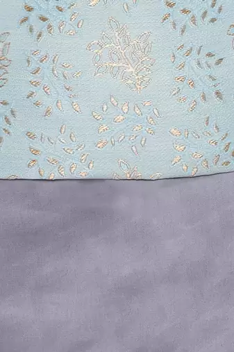 BAATCHEET COTTON SOLID SET OF 4 WITH KURTA PAJAMA (2) AND  JACQUARD JACKET-ASH BLUE