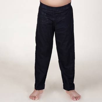 Jilmil boy's ethnic black hand-mirror kurta with pant (set of 2) 4