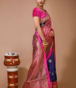 Esena Textiles | Women's Heavy Silk Banarasi Saree with Unstitched Blouse piece
