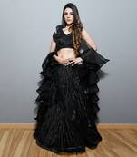 Fusion Black Lehenga Set