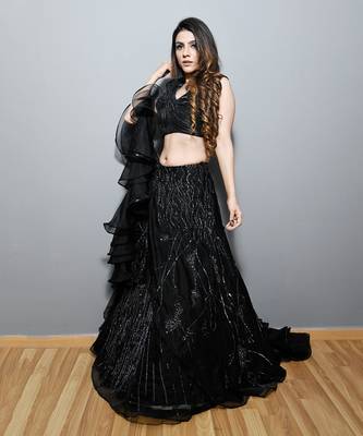 Fusion Black Lehenga Set 2