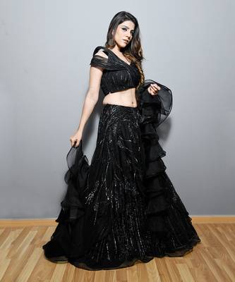 Fusion Black Lehenga Set 3