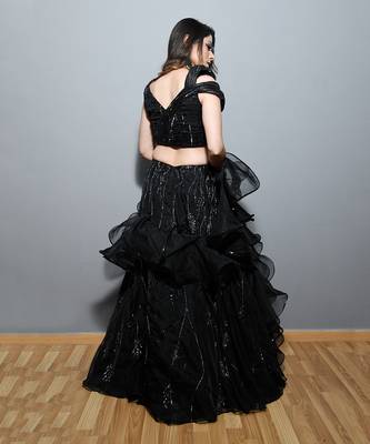 Fusion Black Lehenga Set 4