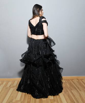 Fusion Black Lehenga Set 5