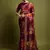 Designer georgette printed and lace work saree with blouse piece