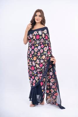 Chandani Blue Saree 1