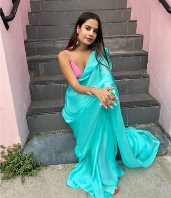 Mishti Blue Saree 3