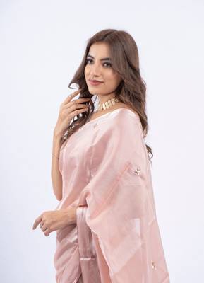 Amara Rose Gold Saree 2