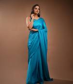 Navya Shimmer Blue Saree
